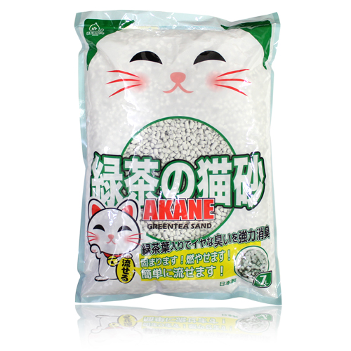 緑茶入り紙製猫砂